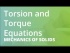Torsion and Torque Equations