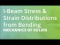 I-Beam Stress & Strain Distributions from Bending