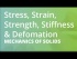 Stress, Strain, Strength, Stiffness & Defomation