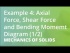 Example 4: Axial Force, Shear Force and Bending Momemt Diagram (1/2)