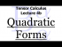 Quadratic Form Minimization