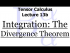 Integration: The Divergence Theorem