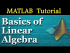 Basics of Linear Algebra