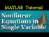 Nonlinear Equations in Single Variable