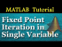 Fixed Point Iteration in Single Variable