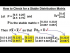 How to Check for a Stable Distribution Matrix