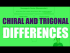 The difference between chiral and trigonal centers