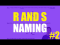 R and S Naming - Step 2