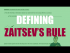 Defining Zaitsev’s Rule