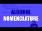 Alcohol Nomenclature
