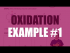 Oxidation Example 1