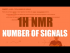1H NMR Number of Signals: General Assumption