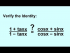 Verify the Identity: 2