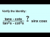 Verify the Identity: 3