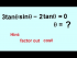 Solve cos(x)sin(x)-2cos(x)=0, x=?
