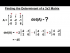 Find the Determinant of a 3x3 Matrix 1
