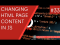 Changing Page Content