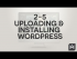 Uploading and Installing WordPress