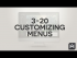 Customizing Menus