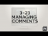 Managing Comments