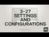 Settings and Configurations