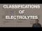 The Classification of Electrolytes