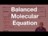 Balanced Molecular Equation