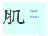 The Story of Chinese Character : 肌