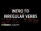 Introduction to irregular verbs | The parts of speech
