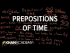 Prepositions of time | The parts of speech