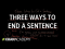 Three ways to end a sentence | Punctuation