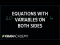 Example 2: Variables on both sides | Linear equations