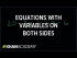 Example 2: Variables on both sides | Linear equations