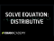 Solving equations with the distributive property | Linear equations