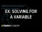 Example: Solving for a variable | Linear equations