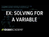 Example: Solving for a variable | Linear equations