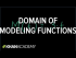 Domain of modeling functions | Functions and their graphs I