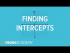 Finding intercepts from an equation