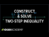 Constructing and solving a two-step inequality | Linear inequalities