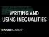 Writing and using inequalities | Linear inequalities