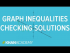 Graphing inequalities and checking solutions example