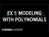 Example 1: Modeling with polynomials