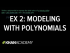 Example 2: Modeling with polynomials