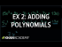 Example 2: Adding polynomials