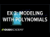 Example 3: Modeling with polynomials
