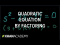 Solving a quadratic equation by factoring I