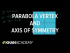 Parabola vertex and axis of symmetry | Quadratic equations