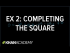 Example 2: Completing the square | Quadratic equations