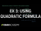 Example 3: Using the quadratic formula | Quadratic equations