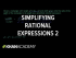 Simplifying rational expressions 1 | Polynomial and rational functions I